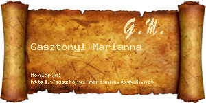 Gasztonyi Marianna névjegykártya