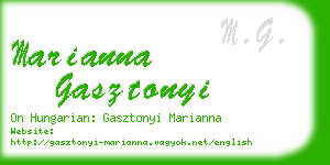 marianna gasztonyi business card